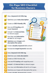 On-page SEO checklist for business owners with ten optimization steps
